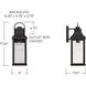 Bradford 1 Light 17 inch Black Outdoor Wall Lantern