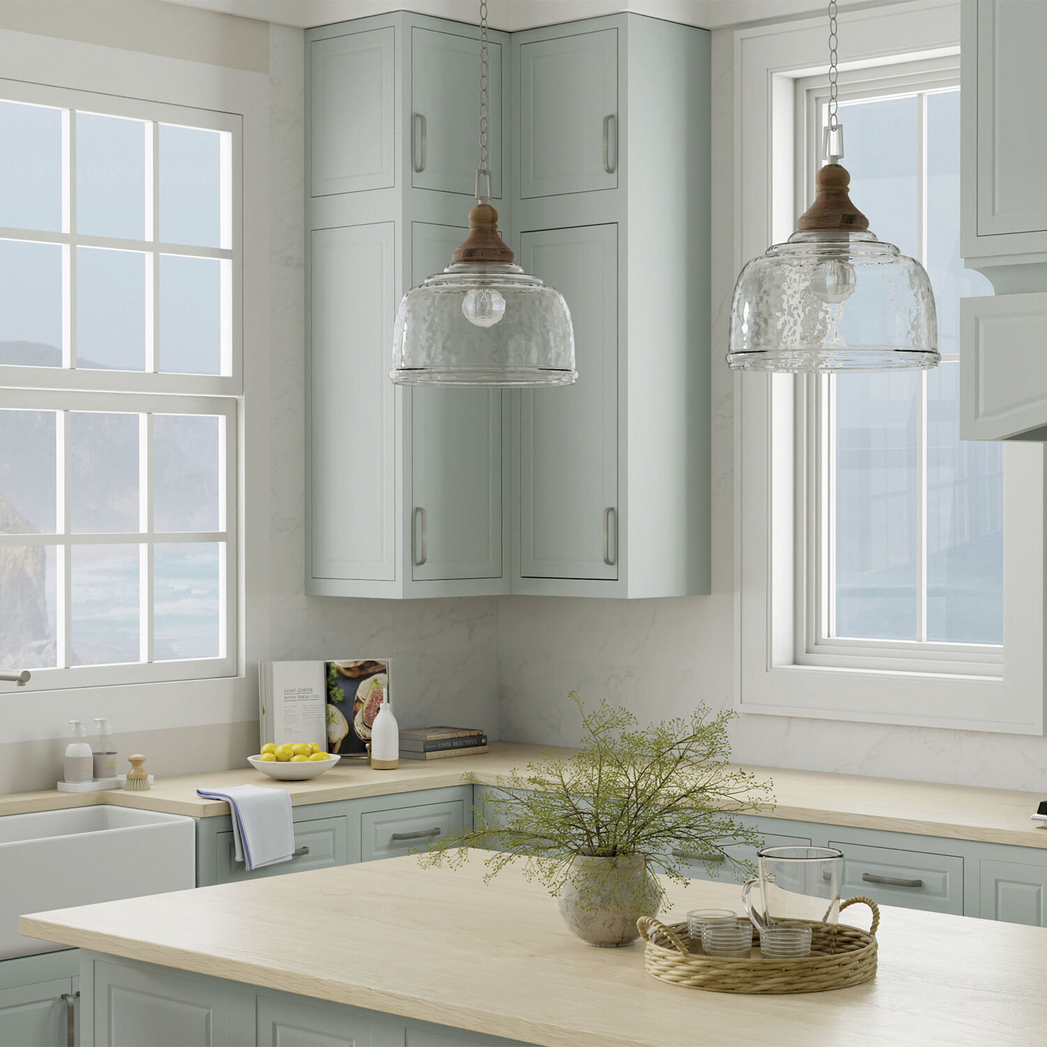 Julian 1 Light 14 inch Grey Wash Pendant Ceiling Light