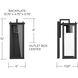 Hunt LED 15 inch Black Outdoor Wall Lantern