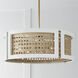Lola 6 Light 30 inch Flat White and Matte Brass Chandelier Ceiling Light