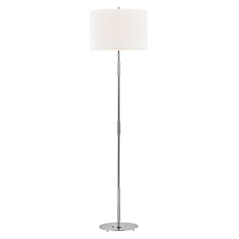Bowery 61.5 inch 100 watt Polished Nickel Floor Lamp Portable Light