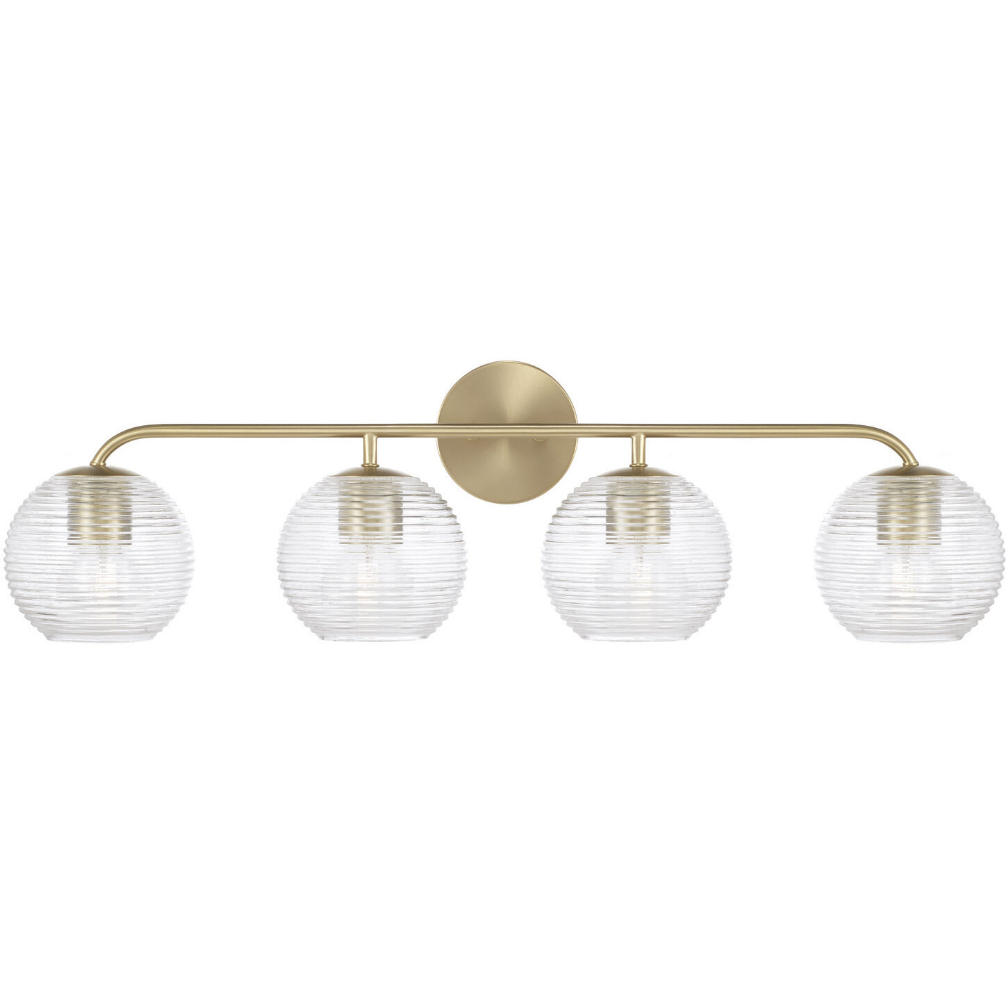 Dolan 4 Light 33.5 inch Matte Brass Vanity Light Wall Light