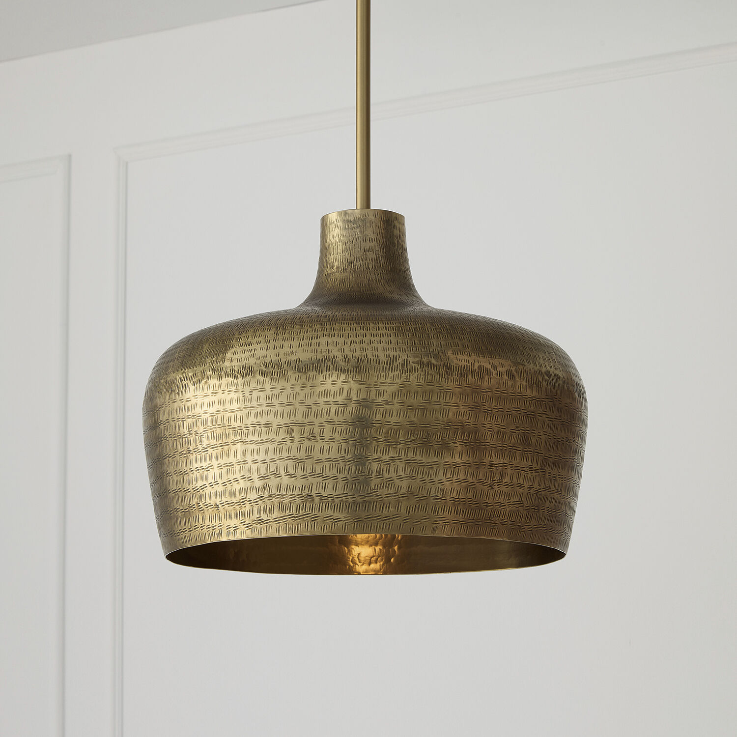Myriah 1 Light 15 inch Tibetan Hammered Brass Pendant Ceiling Light