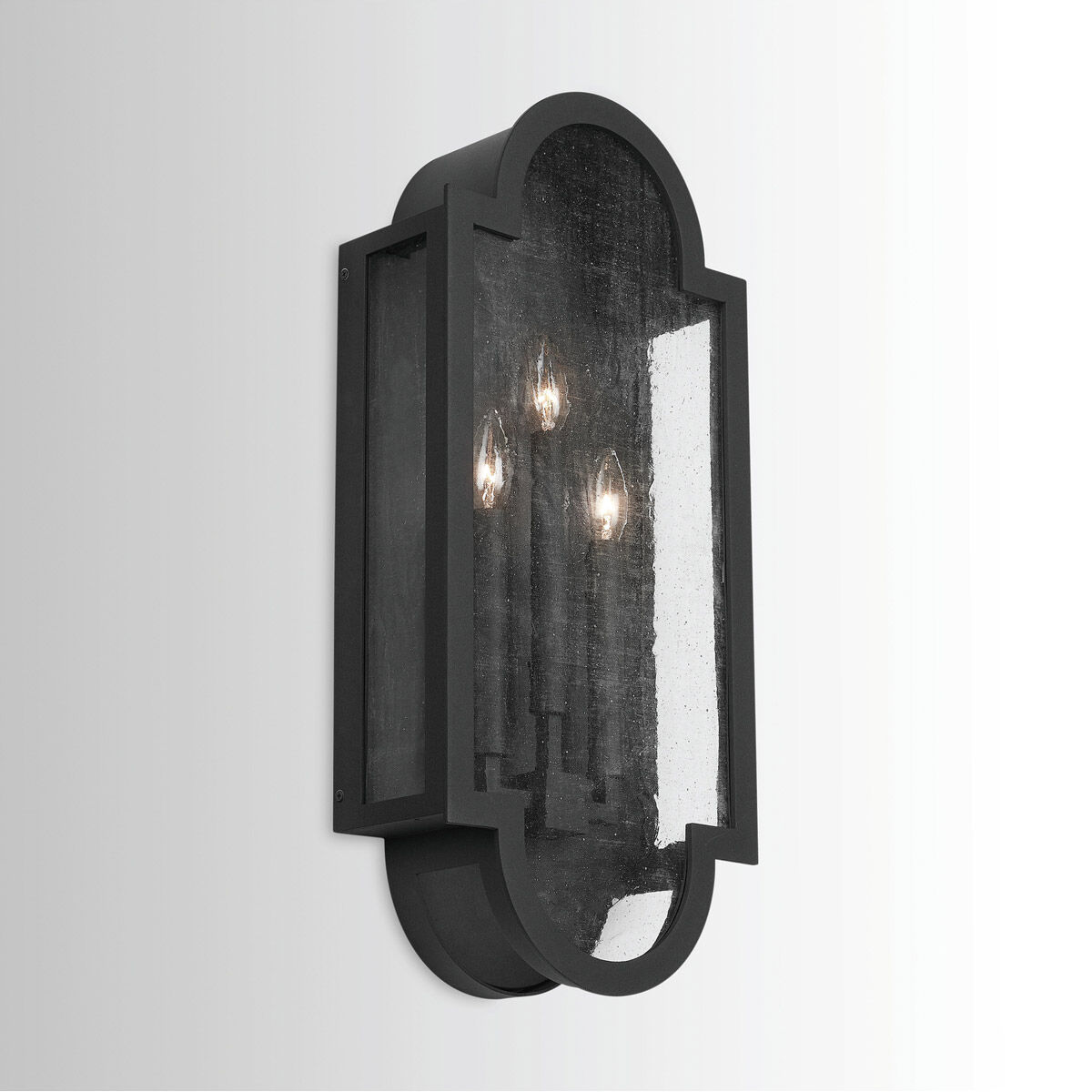 Monroe 3 Light 25 inch Black Outdoor Wall Mount