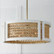 Lola 6 Light 30 inch Flat White and Matte Brass Chandelier Ceiling Light