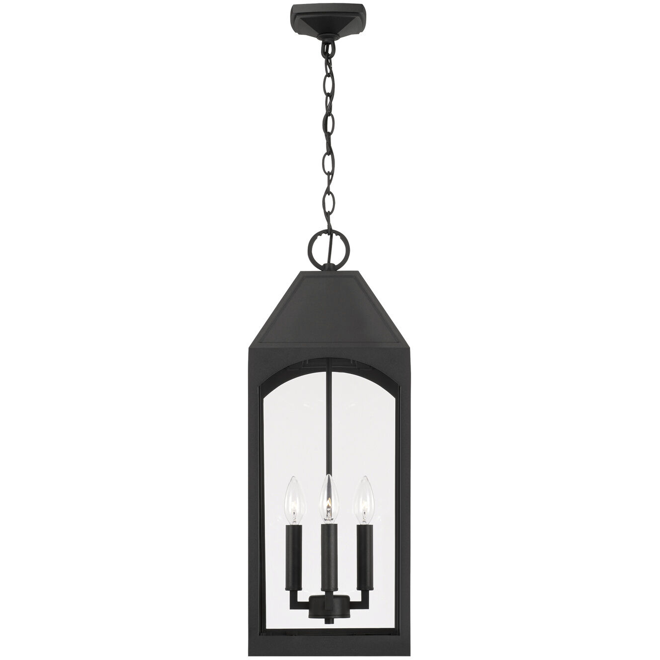 Burton 4 Light 10 inch Black Outdoor Hanging Lantern