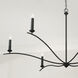 Grady 6 Light 57 inch Black Iron Chandelier Ceiling Light