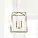 Thea 4 Light 16 inch Aged Brass Foyer Ceiling Light