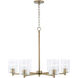 Emerson 6 Light 30 inch Aged Brass Chandelier Ceiling Light