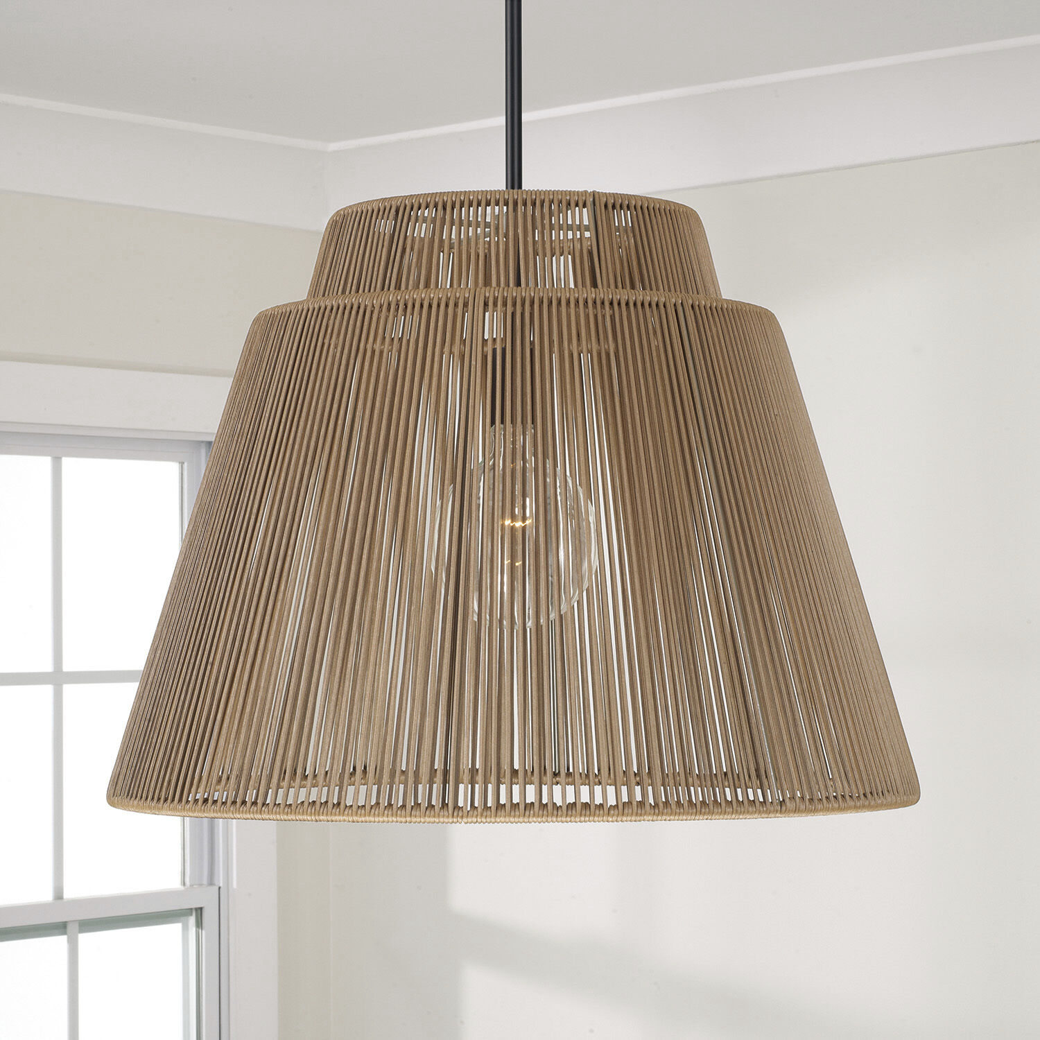 Jasper 1 Light 23 inch Sienna and Black Outdoor Hanging Lantern