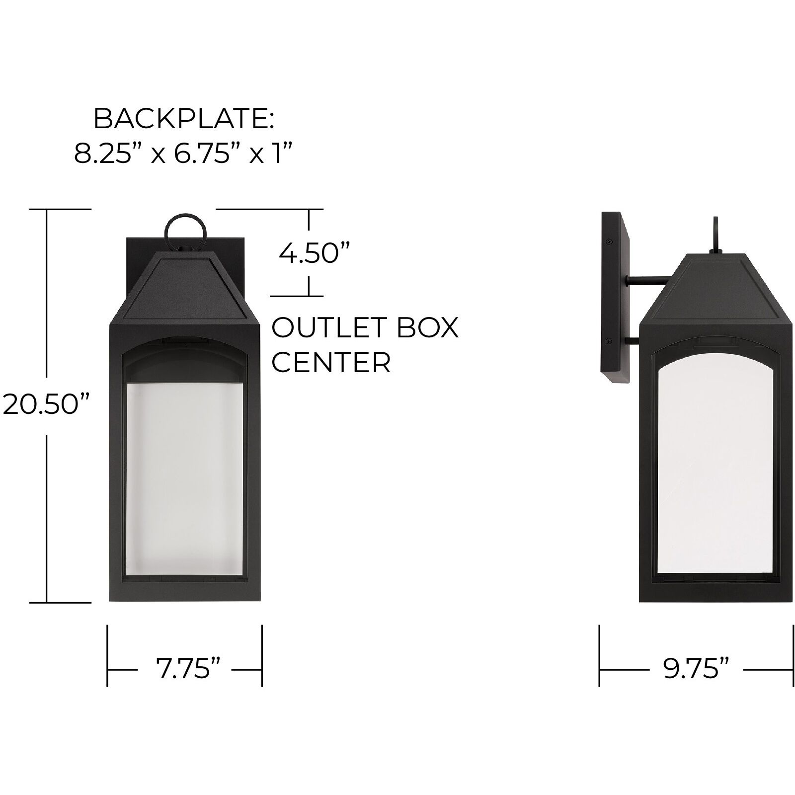 Burton LED 21 inch Black Outdoor Wall Lantern