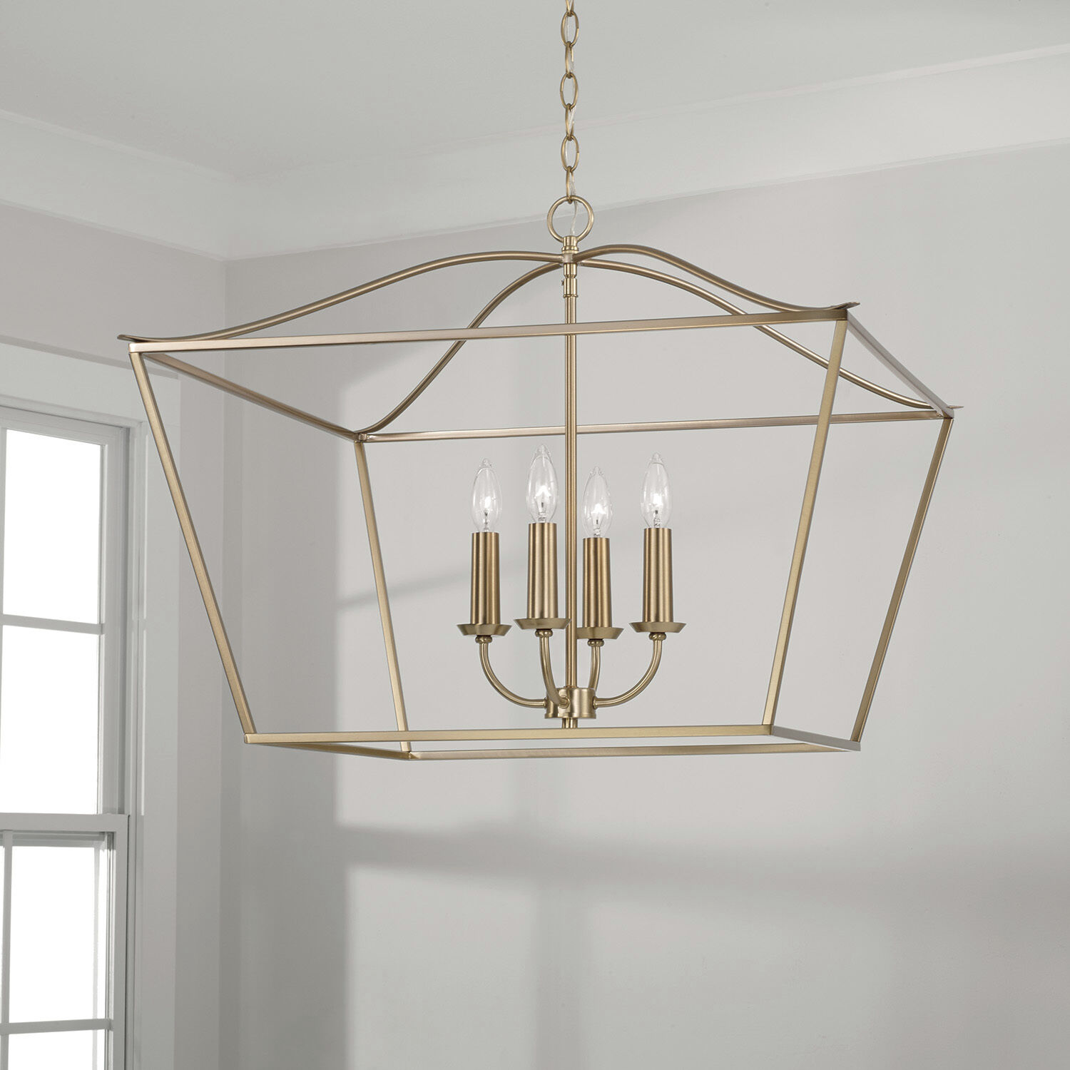 Grady 4 Light 27.5 inch Matte Brass Pendant Ceiling Light