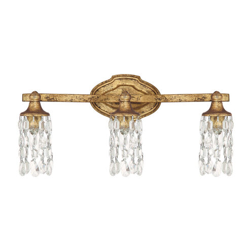 Blakely 3 Light 21 inch Antique Gold Vanity Light Wall Light