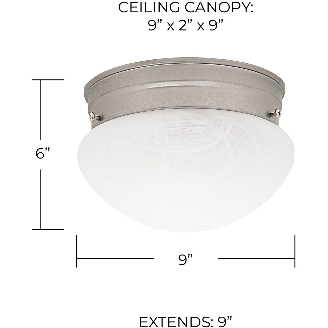 Scott 2 Light 9 inch Matte Nickel Flush Mount Ceiling Light