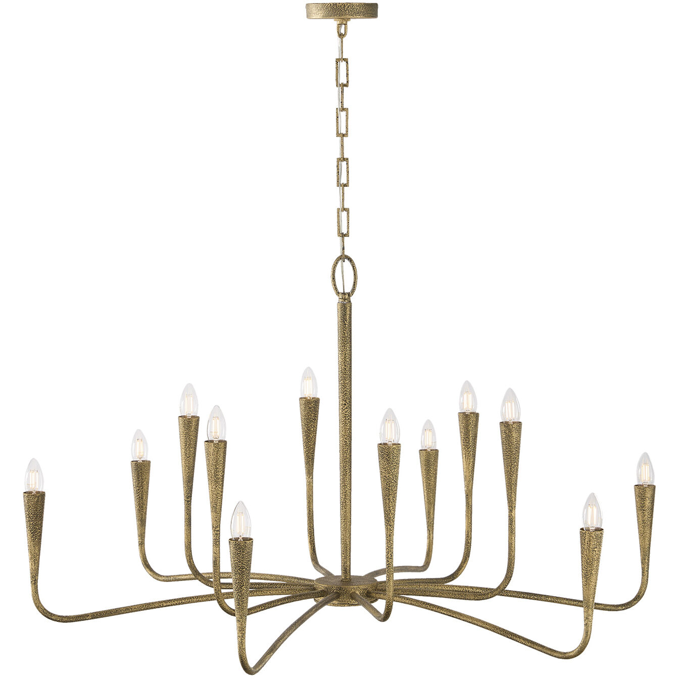 Savari 12 Light 46 inch Artisan Gold Chandelier Ceiling Light