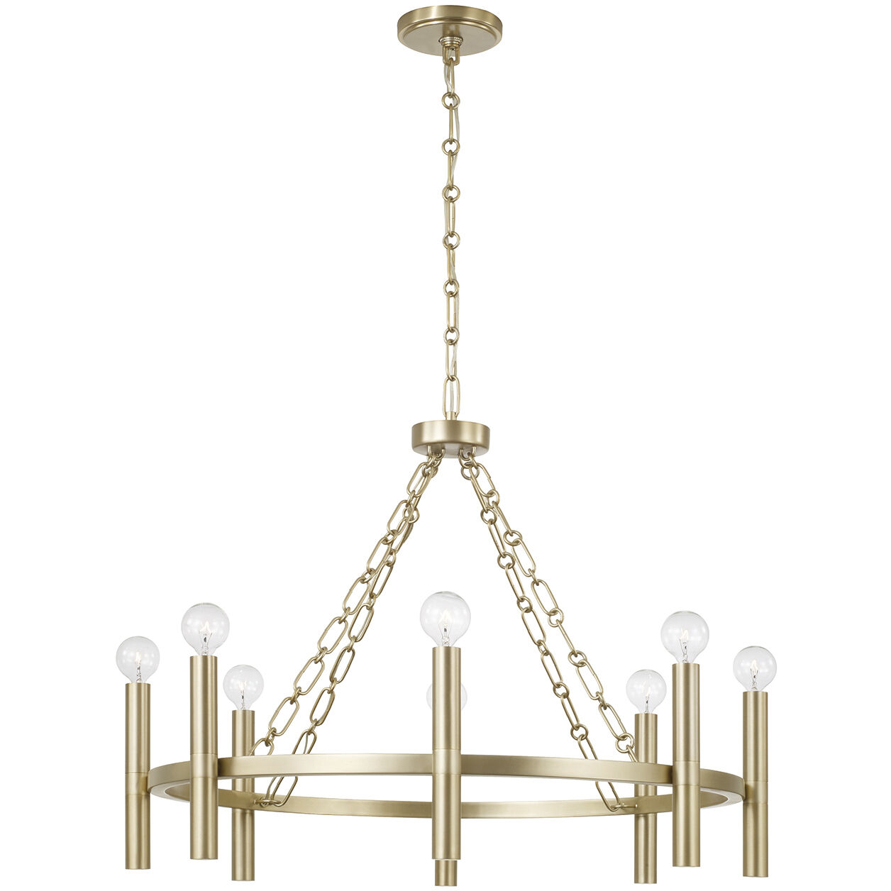 Winton 8 Light 28 inch Matte Brass Chandelier Ceiling Light