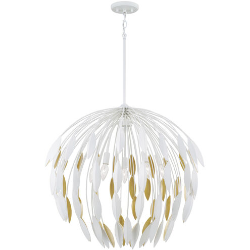 Margeaux 5 Light 28 inch Matte White Pendant Ceiling Light