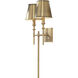 Whitney 2 Light 14.5 inch Aged Brass Sconce Wall Light