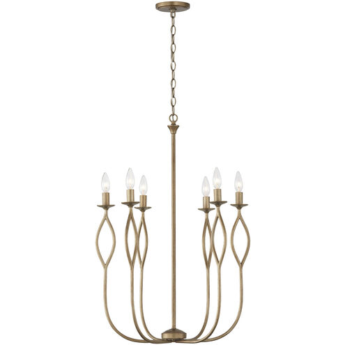 Cohen 6 Light 22 inch Mystic Luster Chandelier Ceiling Light