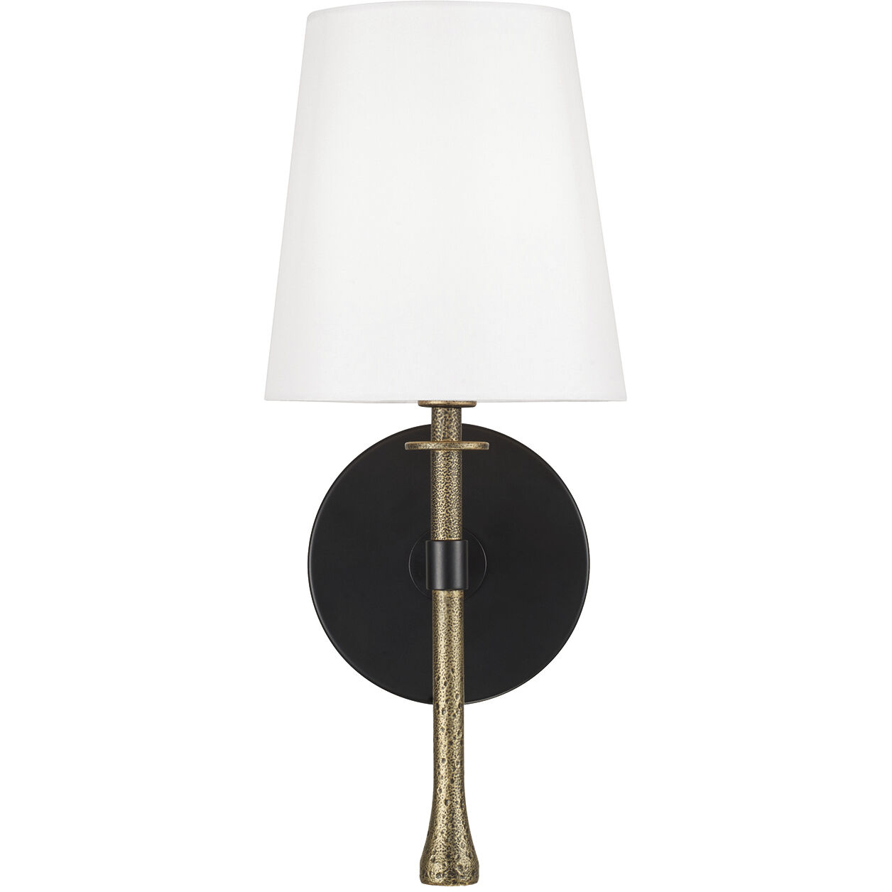 Hollis 1 Light 6 inch Matte Black with Hammered Gold Sconce Wall Light