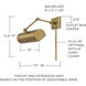 Alastair Sconce Wall Light in Aged Brass