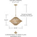 Maya 1 Light 19.75 inch Matte Brass Semi-Flush Ceiling Light, Convertible Dual Mount