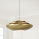 Gia 1 Light 21.5 inch Aged Brass Pendant Ceiling Light