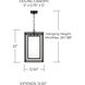 Aiden 1 Light 12.5 inch Black Outdoor Hanging Lantern