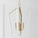 Maren 4 Light 20 inch Flat White and Matte Brass Pendant Ceiling Light