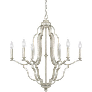 Blair 6 Light 26 inch Antique Silver Chandelier Ceiling Light in (None)