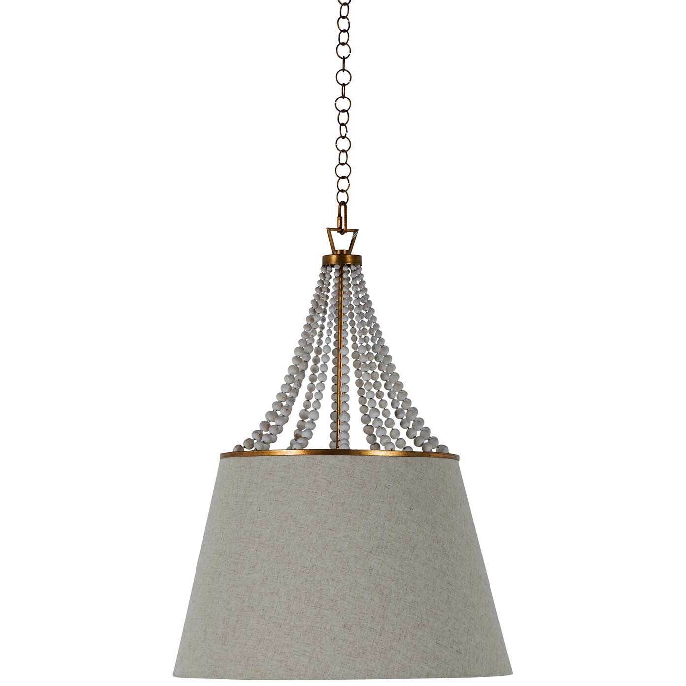 Sonny 4 Light 24 inch Antique Gold / Whitewashed Wood Pendant Ceiling Light