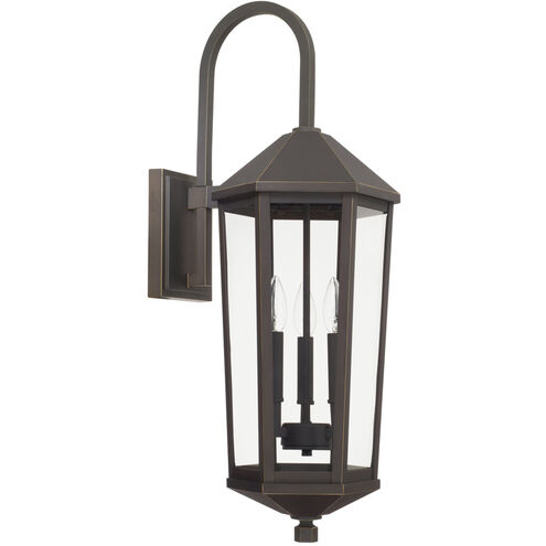 Ellsworth 3 Light 29 inch Oiled Bronze Outdoor Wall Lantern