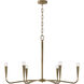 Savari 6 Light 39 inch Artisan Gold Chandelier Ceiling Light