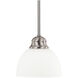 Stanton 1 Light 7 inch Brushed Nickel Pendant Ceiling Light in Soft White