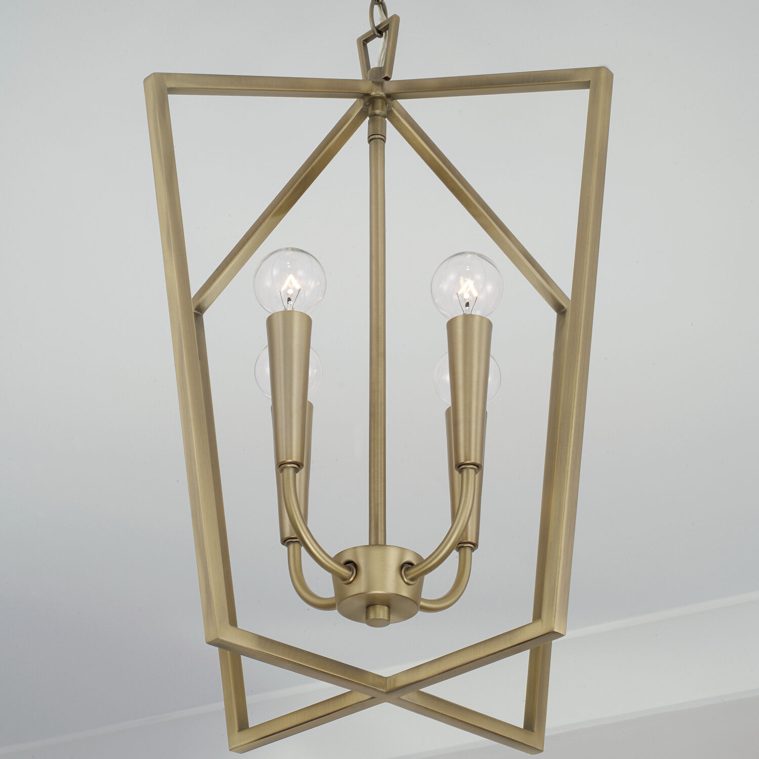 Holden 4 Light 17 inch Aged Brass Foyer Ceiling Light