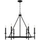 Ogden 6 Light 33 inch Brushed Black Iron Chandelier Ceiling Light