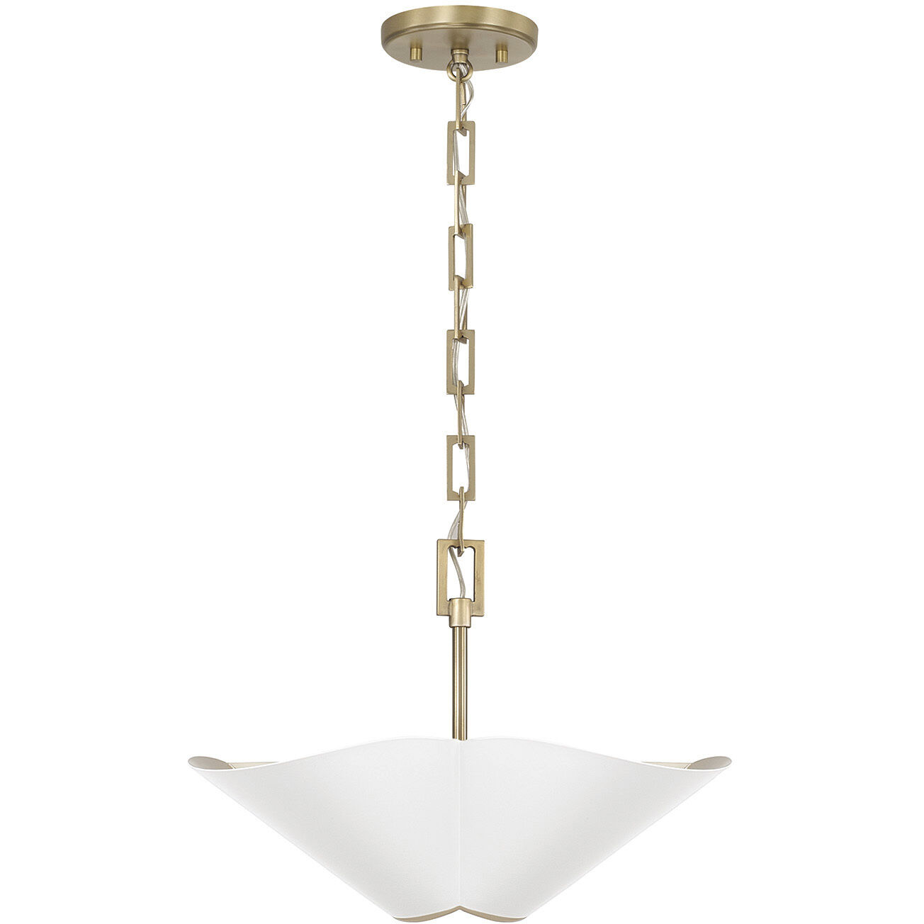 Maeve 4 Light 18.5 inch Matte Brass and White Pendant Ceiling Light