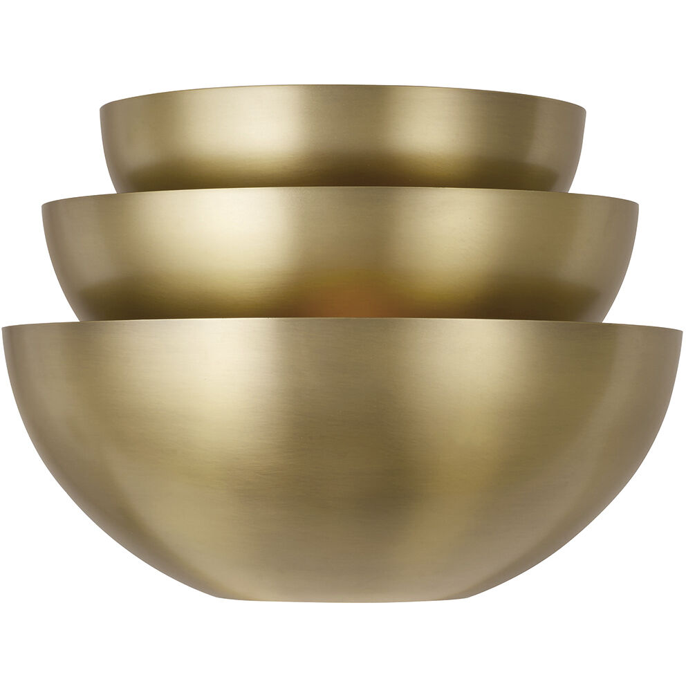Gia 2 Light 15 inch Aged Brass Sconce Wall Light