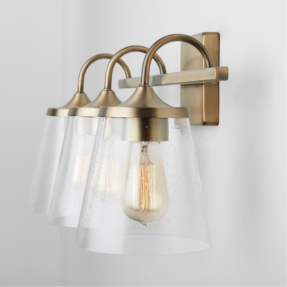 Jayne 3 Light 24.25 inch Aged Brass Vanity Light Wall Light