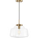 Dillon 1 Light 13 inch Aged Brass Pendant Ceiling Light