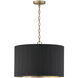 Capital Lighting Donovan 3 Light 19.75 inch Black Stain and Matte Brass Pendant Ceiling Light 350741KR - Open Box