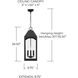 Burton 4 Light 10 inch Black Outdoor Hanging Lantern