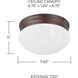 Scott 1 Light 7.5 inch Burnished Bronze Flush Mount Ceiling Light