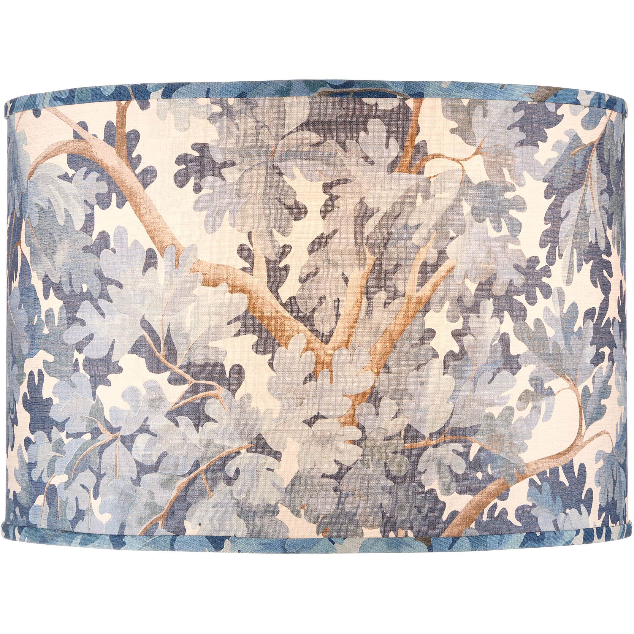 Woodland Blue/Brown/Ivory Drum Lamp Shade
