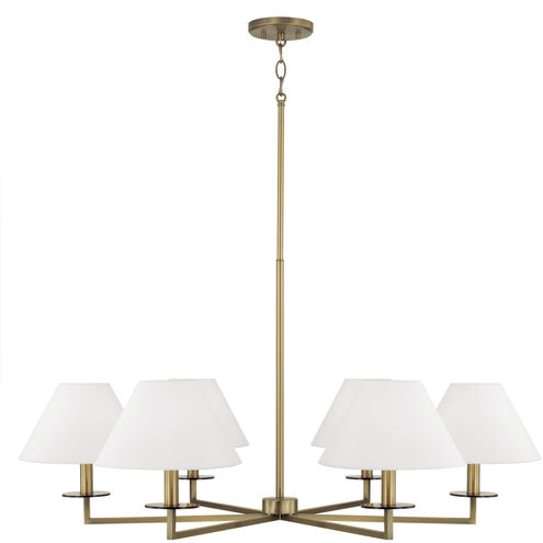 Gilda 6 Light 39.75 inch Aged Brass Chandelier Ceiling Light