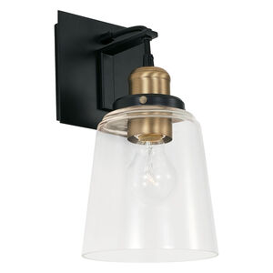 Fallon 1 Light 6 inch Aged Brass and Black Sconce Wall Light