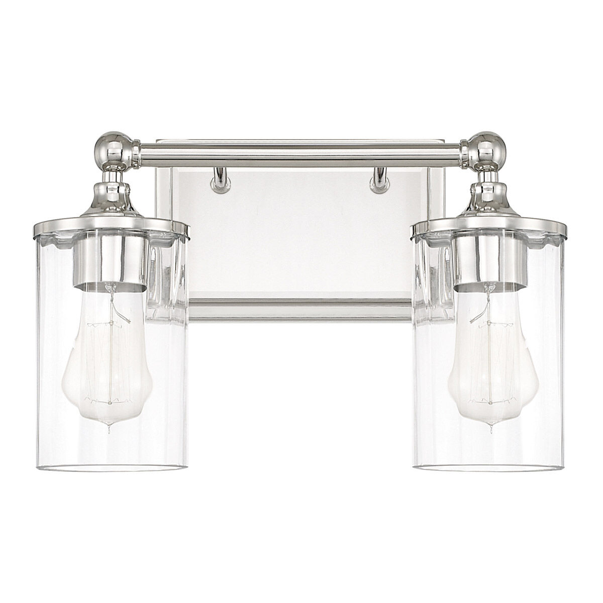 Camden 2 Light 14 inch Polished Nickel Vanity Light Wall Light
