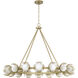 Flora 16 Light 39 inch Buffed Gold Chandelier Ceiling Light