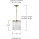 Vaughn 1 Light 10 inch Aged Brass Pendant Ceiling Light