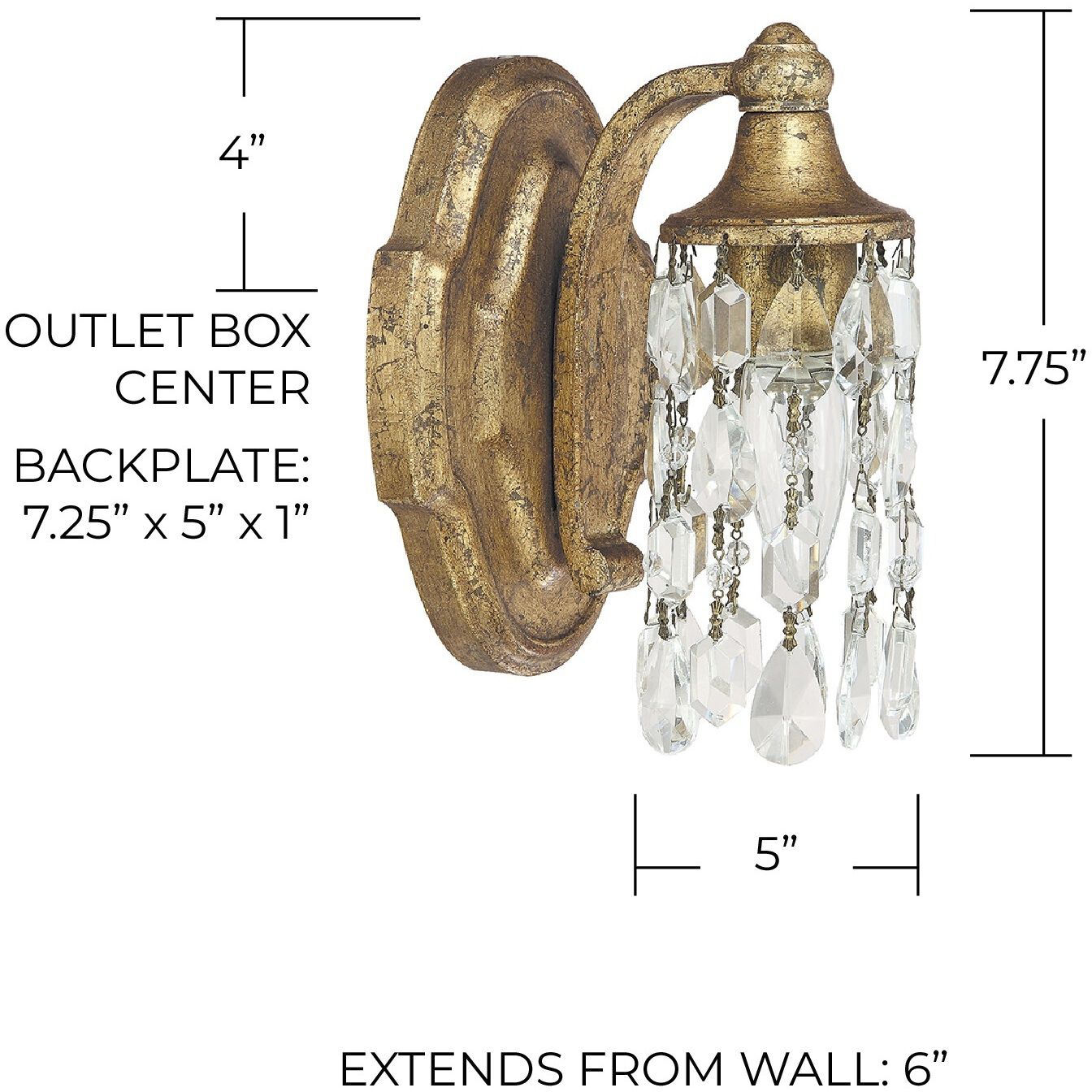 Blakely 1 Light 5 inch Antique Gold Sconce Wall Light